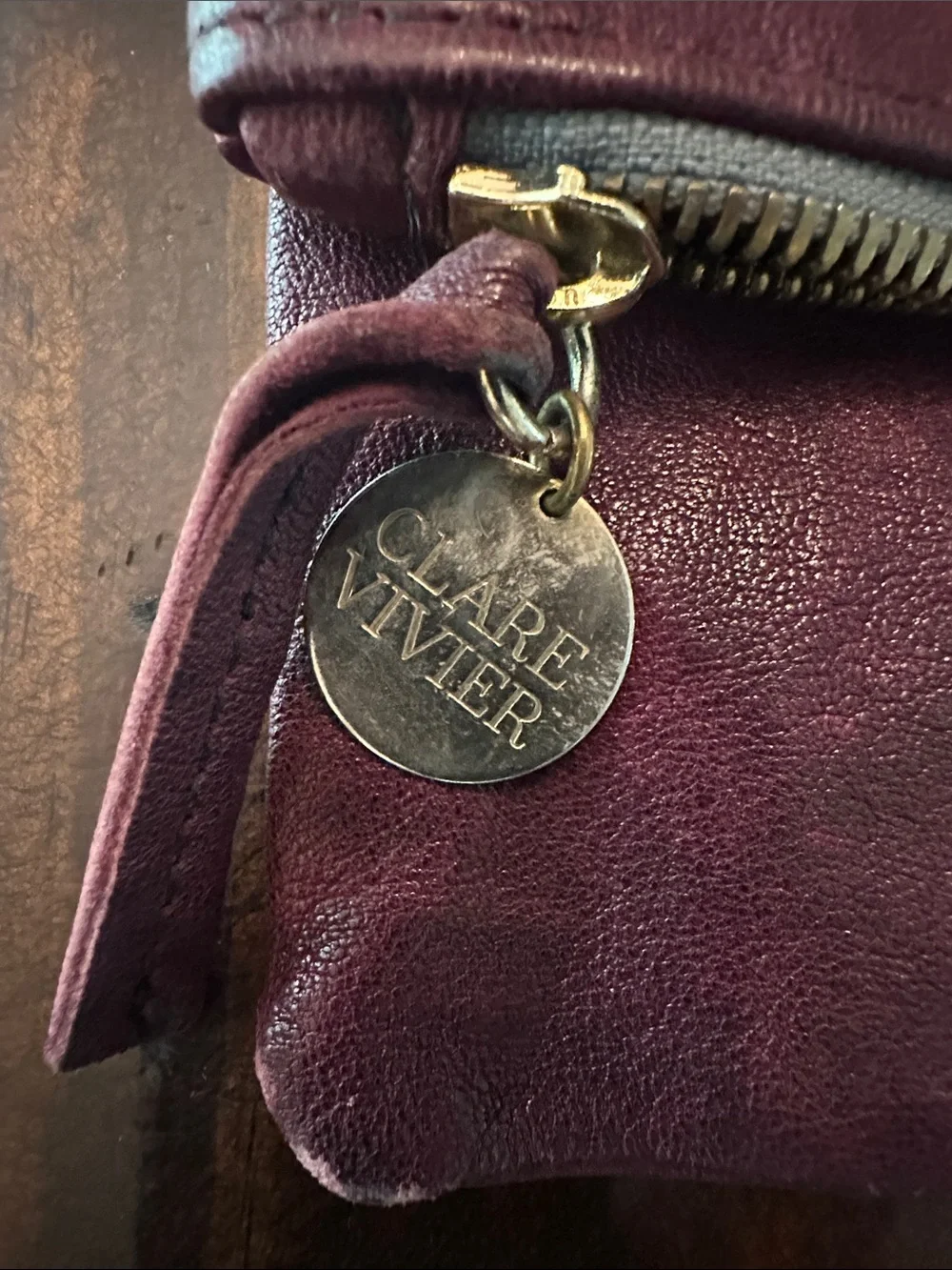 Clare V. vivier leather